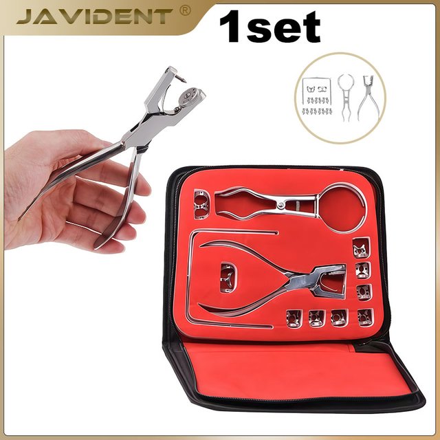 JAVIDENT 1 Set Kit de Digue Dentaire en Caoutchouc avec Fixateur Facial, Instrument de Digue Dentaire, Modèle Dentaire, Matériel de Pratique Orale
