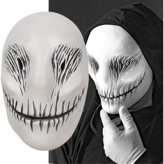 Masques de spectre fantôme Anime, Costume de Cosplay, masque en Latex, perruque, mascarade d'halloween, accessoire de carnaval