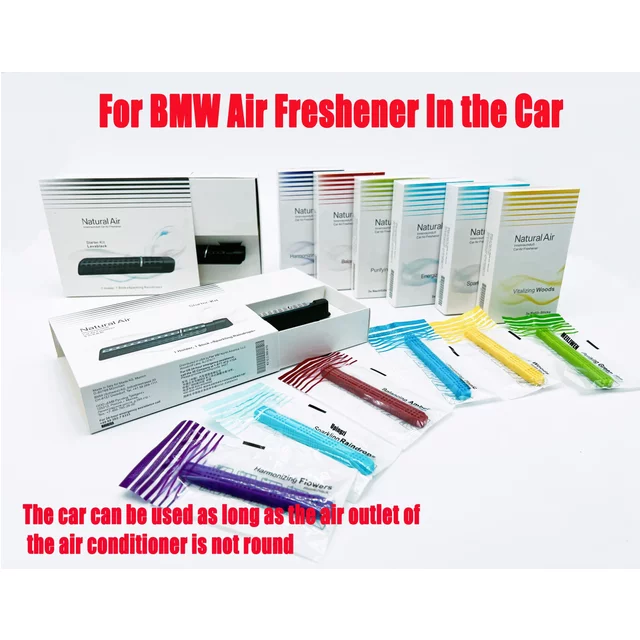 Désodorisant de voiture pour BMW parfum 6 odeurs sortie d'air originale pince d'aromathérapie accessoires d'intérieur automobile parfum solide