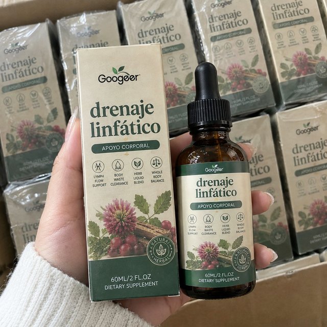 Sérum liquide en gouttes à base de plantes pour le drainage lymphatique naturel, complément alimentaire pour la détoxification du corps et le soutien du flux lymphatique, 60 ml, soulagement des
