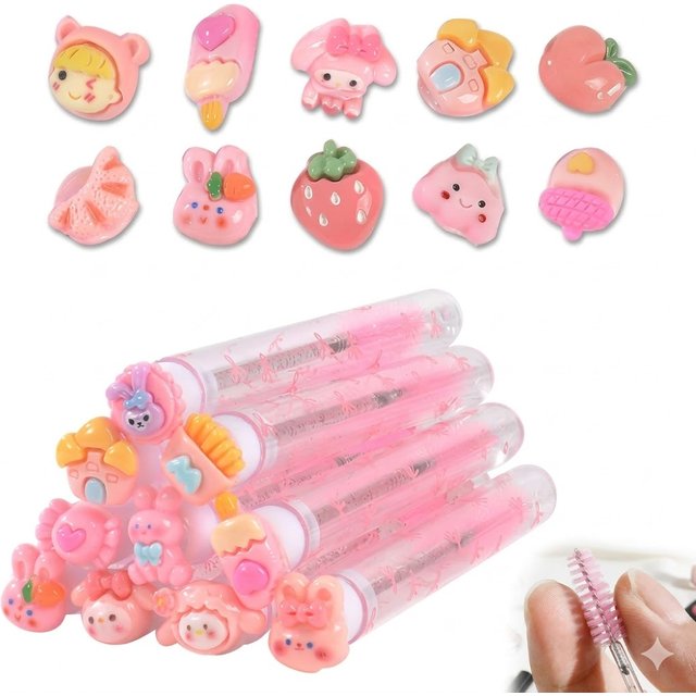 10pcs Women mascara brush, Mascara Tube Brush Set with Protective Case Makeup Brushes, Eyebrow Brush,Eyelash Comb,Random Style
