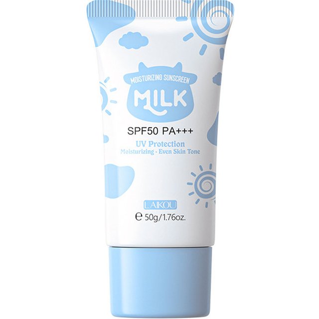 LAIKOU Milk Brightening Sunscreen Moisturizing Face Isolation Creams Oil-control SPF50 PA++ Sun Screen Cream 50g