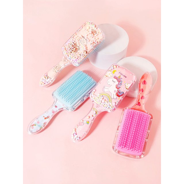1PCS cartoon hair brush for removing knots and tangles, scalp massage comb, suitable for dry/wet hair, paddle style hair brush