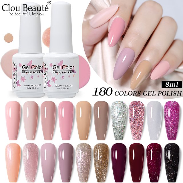 Clou Beaute 8ml Hema/TPO Free Gel Nail Polish Semipermanent UV Nail Polish Supplies professional Lacquer Nail Art Hot Selling