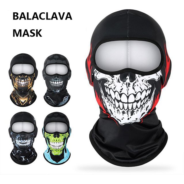 Balaclava Face Mask Moto Clown Ghost Skull Mask Breathable Windproof UV Sun Dust Protective Full Face Cover For Four Seasons