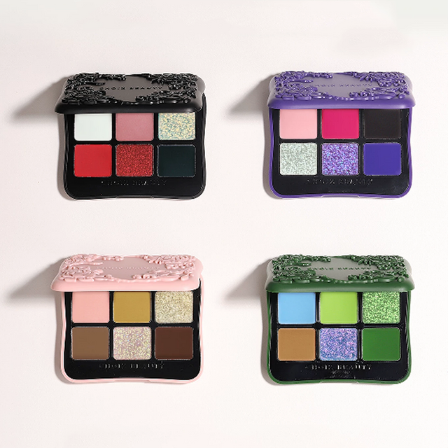 CHOIZ BEAUTY 6-Color Chameleon Eyeshadow Palette Matte,Duochrome,Shimmer Glitter Finishes,Highly Pigmented Face & Eye Makeup