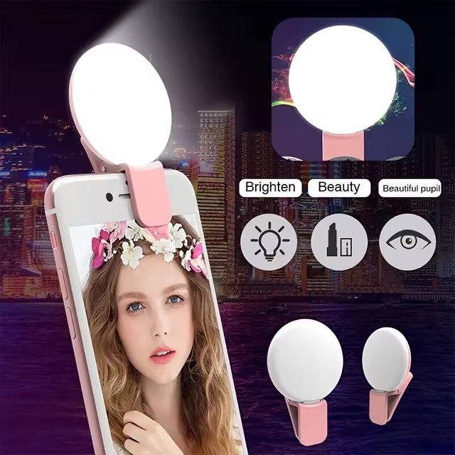 Portable LED Light Mobile Phone Mini Selfie Fill Light Make Up Adjustable Phone Lamp For Smartphone Universal phone Accessories