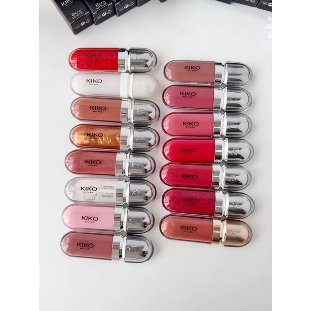 KIKO Milano Long Lasting Oil Control Weightless Wet Dry Powder 3D Hydra Glossy Shine Lip Gloss KIKO Eyeshadow Beauty Makeup Gift