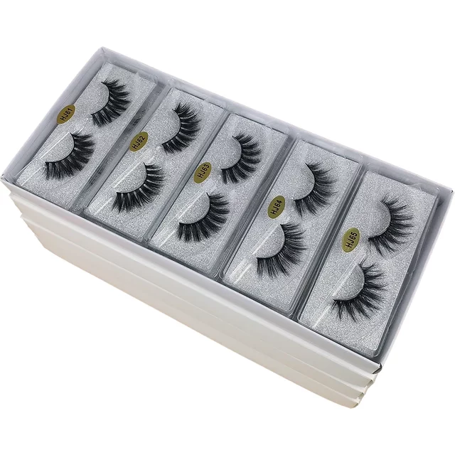 20 Pairs 3d False Lashes Bulk Natural Thick Fluffy False Eyelashes Makeup Fake Eyelashes Pack