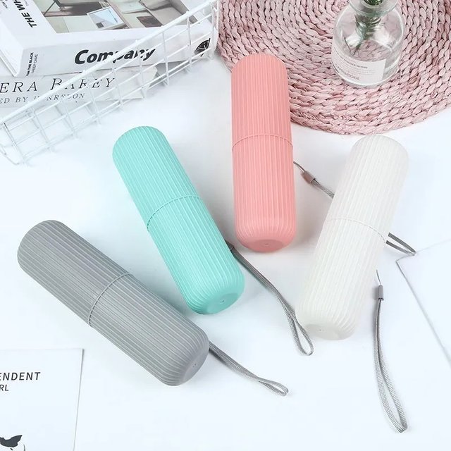1/2Pcs Travel Camping Storage Box Organizer Travel Toiletries Storage Cup New Creat table Toothbrush Protect Holder Cup Case
