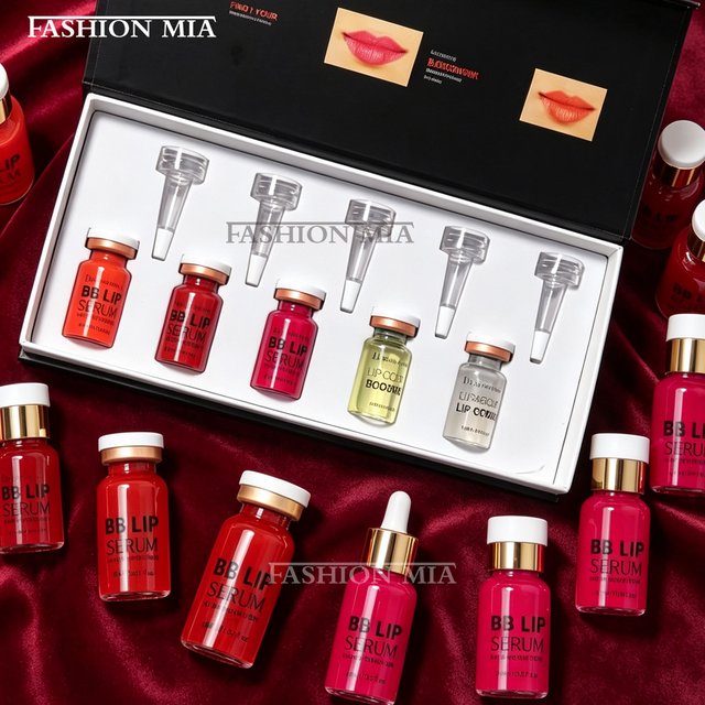Korea 8ml BB Lips Cream Ampoule Serum Starter Kit Long Lasting Colorfast Lip Pigment Moisturizing Nourishing Lip Skin Care