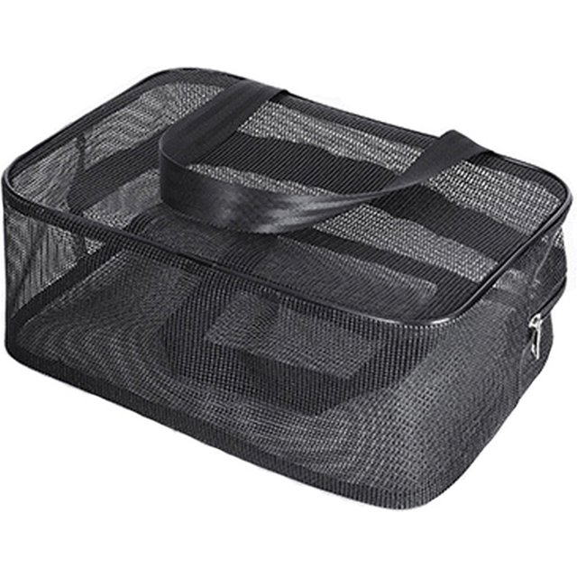 Creative Travel Storage Bag with Full Mesh Mesh, Cosmetic Storage Bag, Hand in Hand with Toiletries Bag