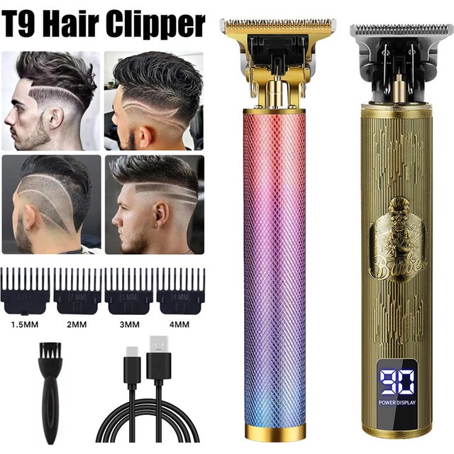 Portable Hair Clipper Shaver Barber Cordless Electric Hair Cutting Machine USB Fast Charging Hair Trimmer Vintage For Hairdresse