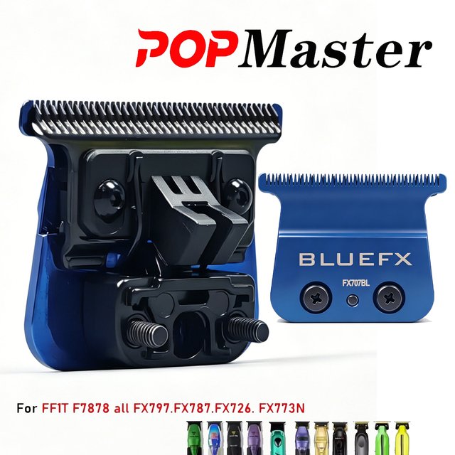Professional Hair Clipper Blue FX707 Hair Trimmer Deep Teeth Replace DLC Blade Accessories Original Barber JUCAIPRO F7878 FX787