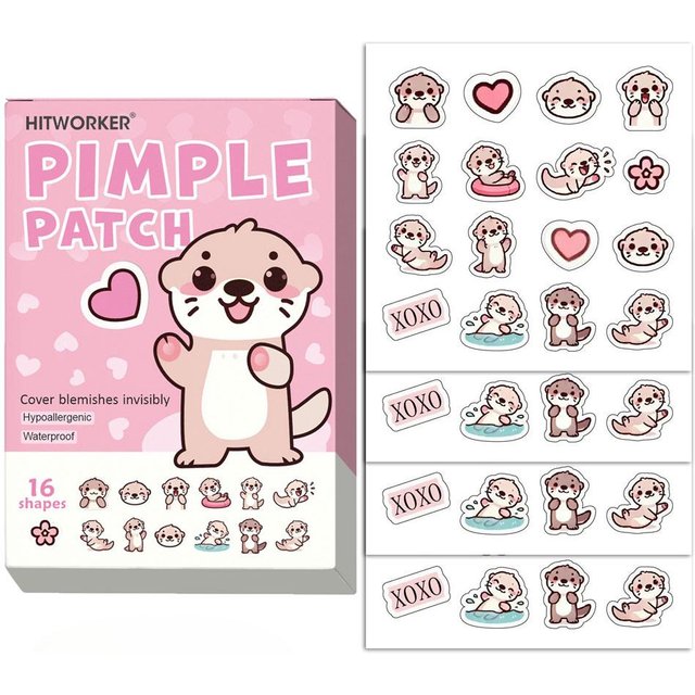 Hydrocolloid Acne patch Cartoon animals Otter Acne removal Concealer Facial patch Invisible Acne care patches Beauty makeup tool