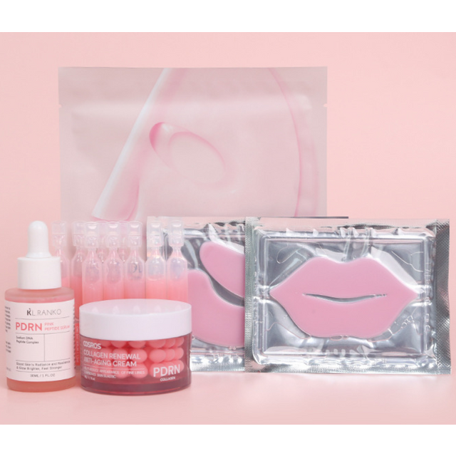 PDRN Facial Skin Care Set Hydrating Moisturizing Toner Serum Cream Mask Eye Lip Patches Nourish Repair Daily Facial Beauty Kit