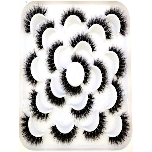 NEW 10 pairs Handmade 3d mink lashes short False Eyelashes Cross Messy Dense Natural Eye Lashes Stage Makeup False Eyelashes