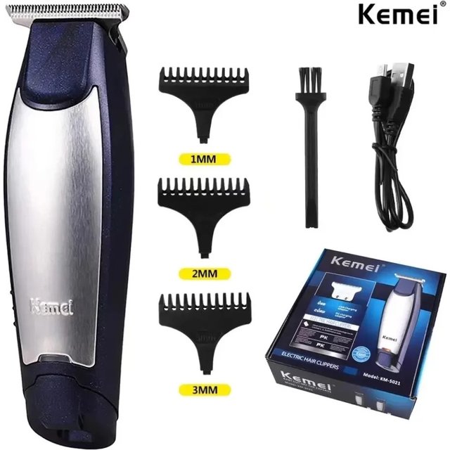 Kemei KM-5021 Electric Hair Clipper Professional Hair Cutting Kit USB Cable Rechargeable Bald Head Men's Hair Trimmer Machine