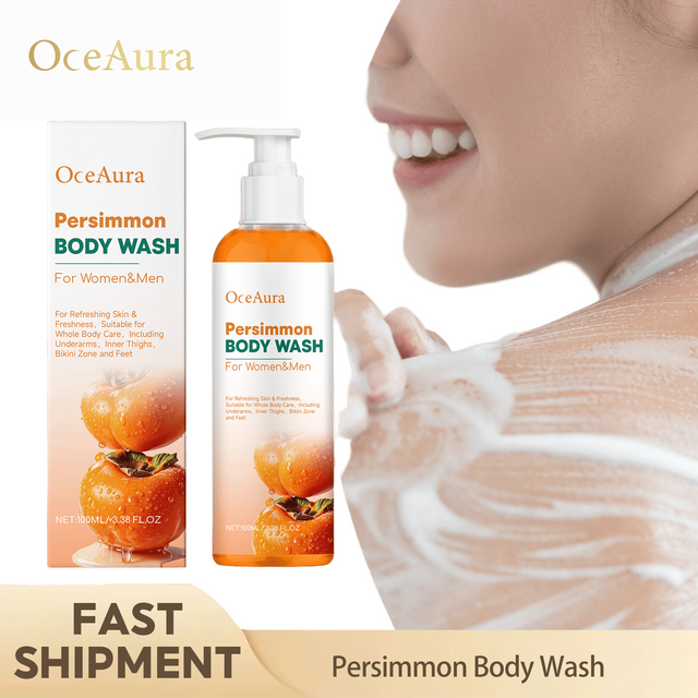 Persimmon Body Wash Deep Cleansing Eliminate Body Sweat Foot Odor Long Lasting Fresh Fragrance Moisturizing Soothing Skin Whole