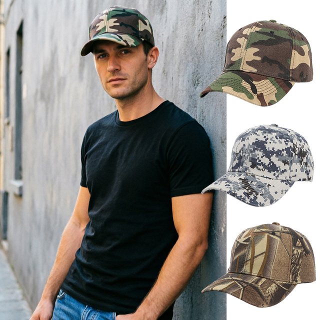Camouflage Baseball Cap for women Men Snapback Hip Hop Cap Outdoor Sunscreen Hats Cycling Cap Female Hunting Fishing Hat Gorras