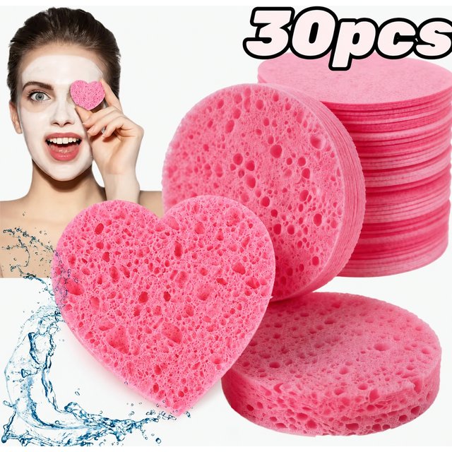 10/30pcs Compressed Facial Sponges SPA Face Cleaning Sponge Makeup Removal Exfoliating Pads for Cosmetologists Skin Massage Tool