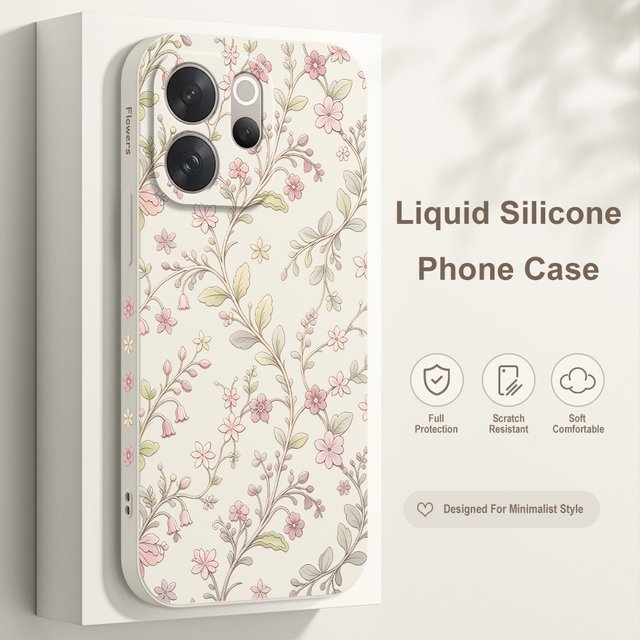 Blush Vines Phone Case For Vivo V70 V70E V60 V60E V50 V50E V40 V40E V30 V30E V29 Lite V29E V27 V27E V25 V25E Pro Cover