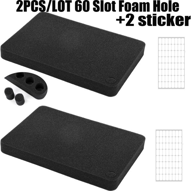 NEW SALE 2PCS 60 Slot 120 Foam Pad Removable Bottom Divider Holds 60 Bottle15 Ml/10ml Bottles Of Nail PolishOr Essential Oil