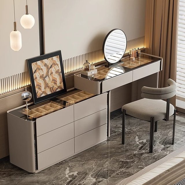 Dressing Table Chest of Drawers for Bedroom Sets Modern Vanity with Mirror Jewelry Cabinet Stool Makeup Console Chests Vanity