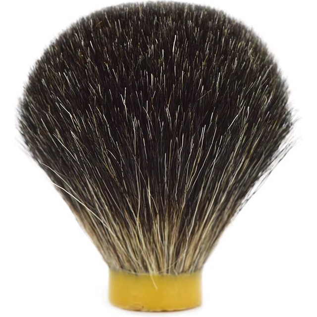 Dscosmetic Brosse à raser noire en poils naturels pour homme, pour rasage humide