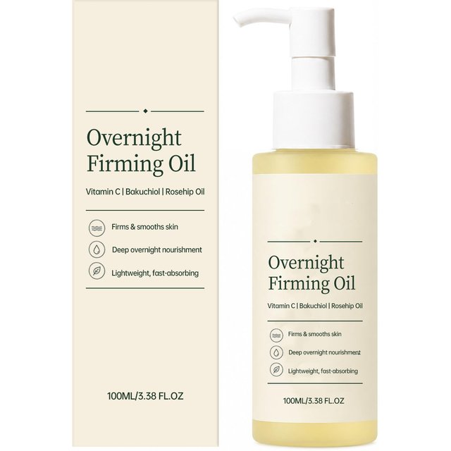 Firming Overnight Facial Oil for Lifting and Hydrating Skin Nourishing Serum for Face Body and Hair Improve Dry Rough Skin Care