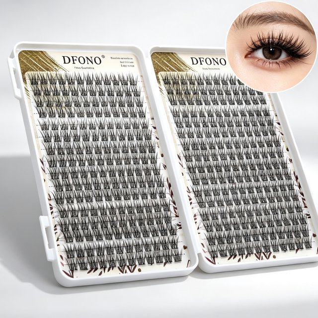 Cluster Lash Book Individual Lashes Natural D Curl DIY Eyelash Extensions Segmented False Lashes Reusable Eye Makeup for women