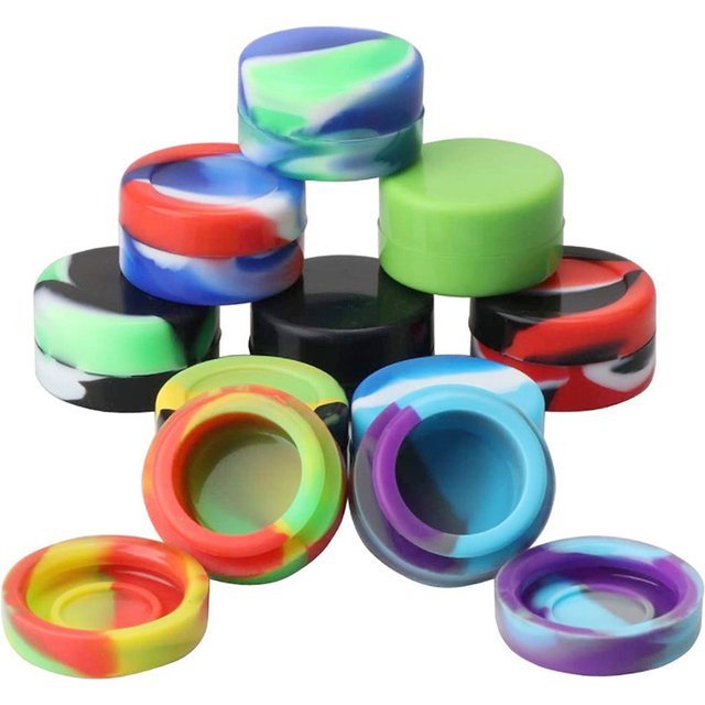 50Pcs Silicone Jar 2ml/3ml/5ml Nonstick Container Bottle Face Cream Jars Oil Storage Box Makeup Cosmetic Case Home Accessories