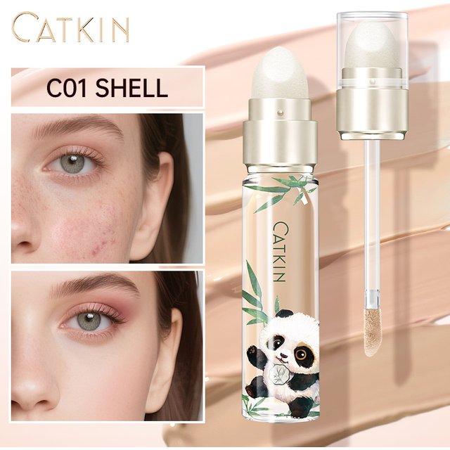 CATKIN Panda Double-Headed Concealer Liquid Oil Control Concealer Cream Spots Dark Circles Skin Care