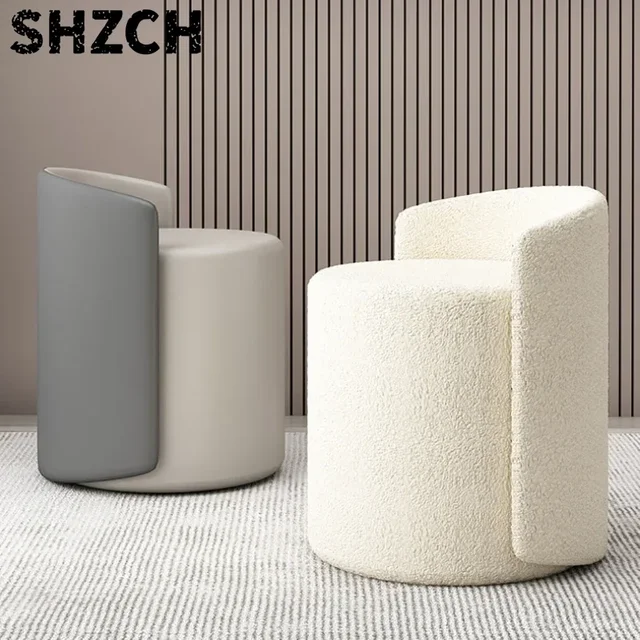 Bedroom Makeup Chair with Backrest Light Luxury Vanity Stool Simple Stylish Dresser Chair Comfortable Seating