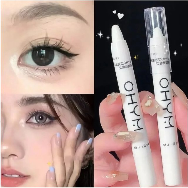 Lying Silkworm Pencil Glitter Highlighter Pen Pearlescent Brightening Eyes Stick Waterproof Long-lasting White Silver Eye Makeup