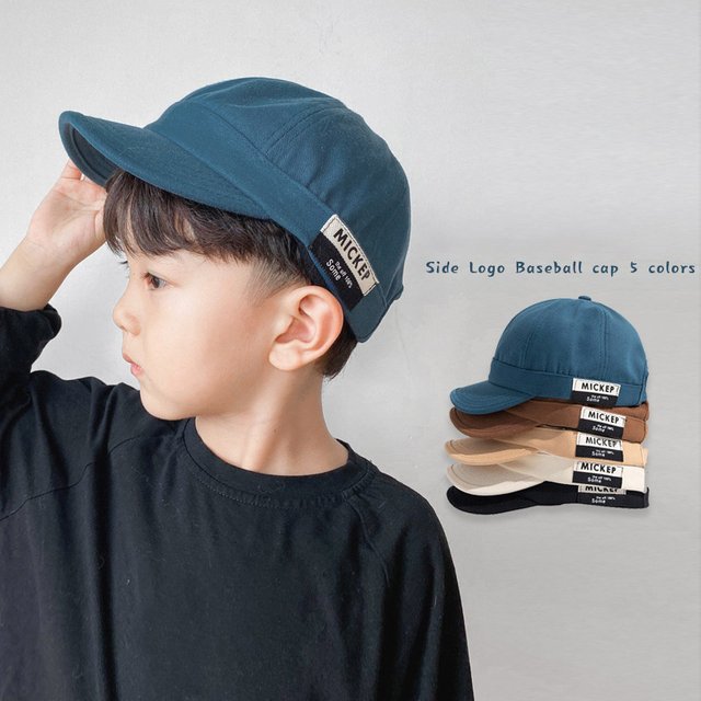 Solid Color Kids Short Brim Baseball Cap Korean Children Peaked Caps Boys Girls Sunscreen Visors Cotton Baby Duck Tongue Hat 모자