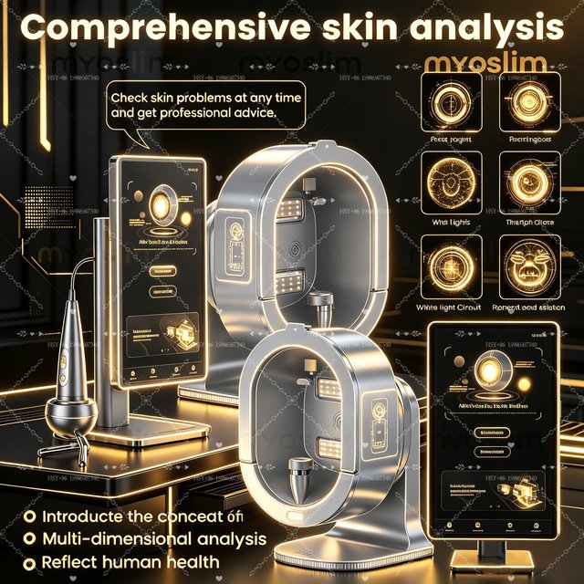 21.5 Inch X5 Facial Skin Analyzer 3D AI Hair Analysis Machine 8 Light Spectrum Skin Analysis Scanner For Business Beauty Care