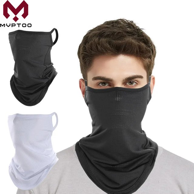 Breathable Scarf Half Face Mask Summer Quick-drying Neck Gaiter Cover Hanging Ear Sun Protection Bandana Neckerchief Headwear
