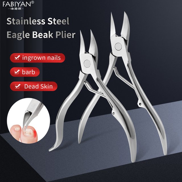 Stainless Steel Nail Scissors Dead Skin Cuticle Remover Nail Clippers Ingrown Toenail Foot Care Tool Eagle Beak Plier
