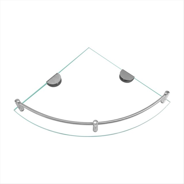 Étagères de salle de bain A56K, étagère d'angle en verre pour salle de bain, étagère murale triangulaire, étagère en verre trempé pour ranger le gel douche/le savon