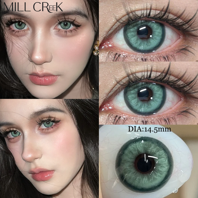 MILL CREEK 1 Pair Colored Contact Lenses for Eyes Cosmetic Brown Lenses Green Lenses Fashion Beauty Pupils Blue Eye Lens Yearly