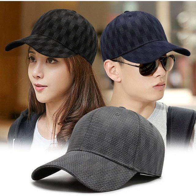 Outdoor Leisure Adjustable Baseball Cap Casual Sun Hat Plaid Sunscreen Duck Tongue Cap Fashion Rebound Cap