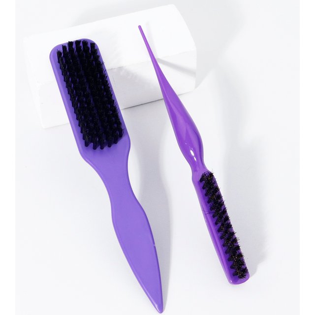 2pcs Hair Styling Tool Set, Seahorse Shaped Edge Control Hair Brush, Plastic Pointed Tail Beard Brush, Special for Real Hair Wig