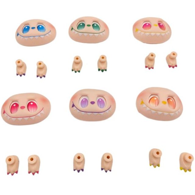 1Set DIY Handmade Switching Emotions For Labubu 3rd Big Into Energy Vinyl Face Hand Foot Dolls Facial Accessories