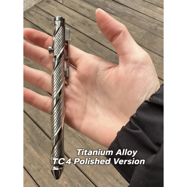 Stylo en titane EDC avec roulement à billes, stylo en alliage Portable et Durable pour équipement de survie en plein air et transport quotidien
