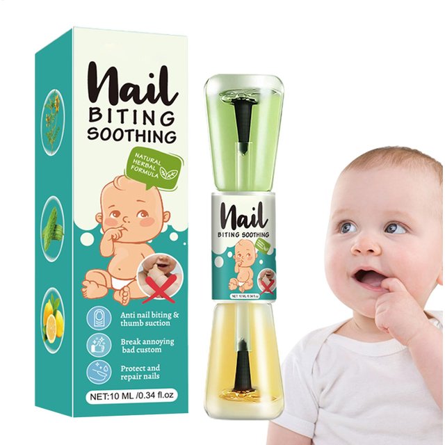 10ml Bitter Nail Water Kids Anti-Biting Nail Polished Liquid Natural Plant Extracts Nail Care Tool for Newborns Kids Teens