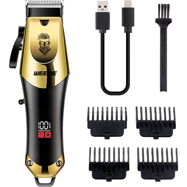T9 Vintage Men's Electric Hair Clipper Beard Trimmer/Rechargeable Hair Cutting Machine With Nose Hair Trimmer Kit Boyfriend Gift