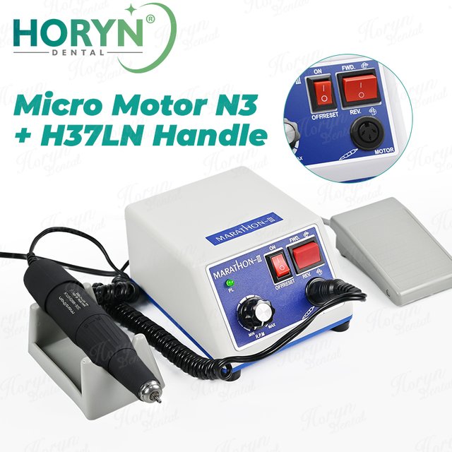 Dental Laboratory Micromotor Marathon N3 +35000 RPM Handpiece Dentistry Teeth Polishing Micro Motor Nail Polishing Machine