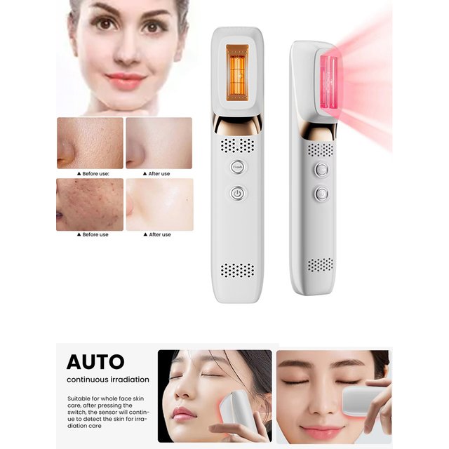 LED+IPL Therapy Beauty Instrument with Laser Facial Massage Machine Neck Face Red Light Therapy Home Use Spa Skin Beauty Device