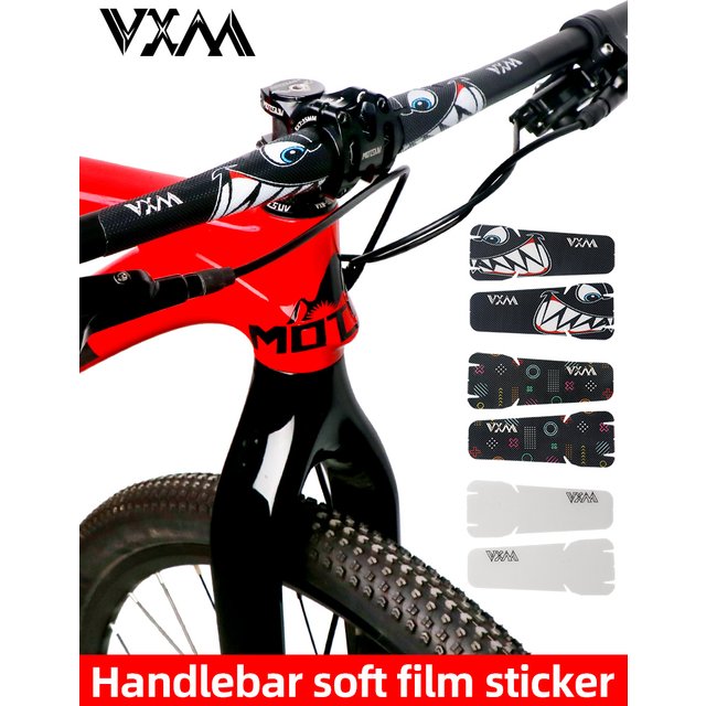 Mountain Bike Handlebar Sticker Anti-scratch PVC Sticker Sunscreen Bicycle Handlebar Protection Sticker Decoration Accessories